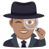 🕵🏽‍♂️ man detective: medium skin tone display on JoyPixels